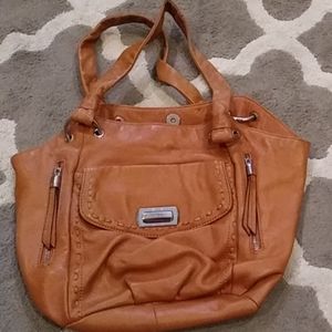 B. Makowsky Cognac Leather Purse
